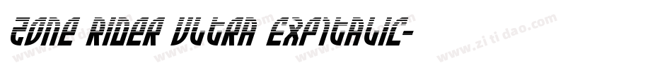 Zone Rider Ultra ExpItalic字体转换